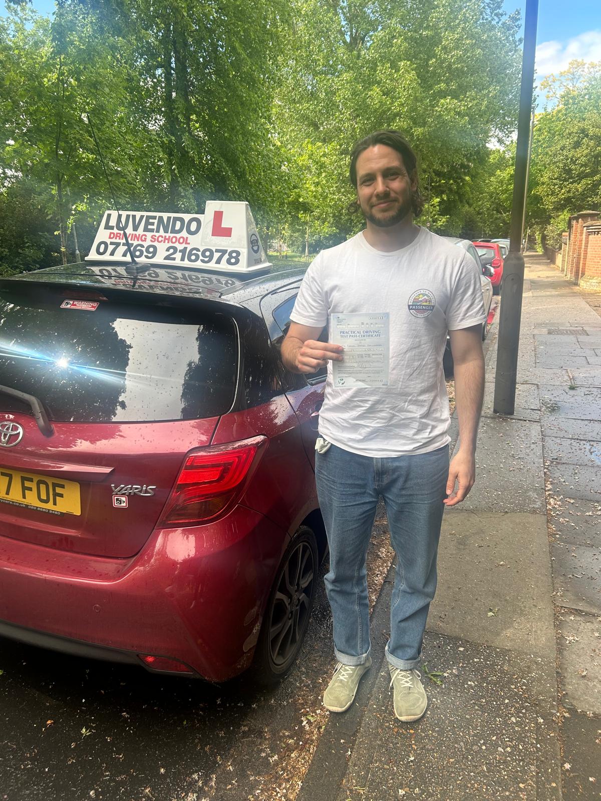 Driving test pass — Luvendo Driving School