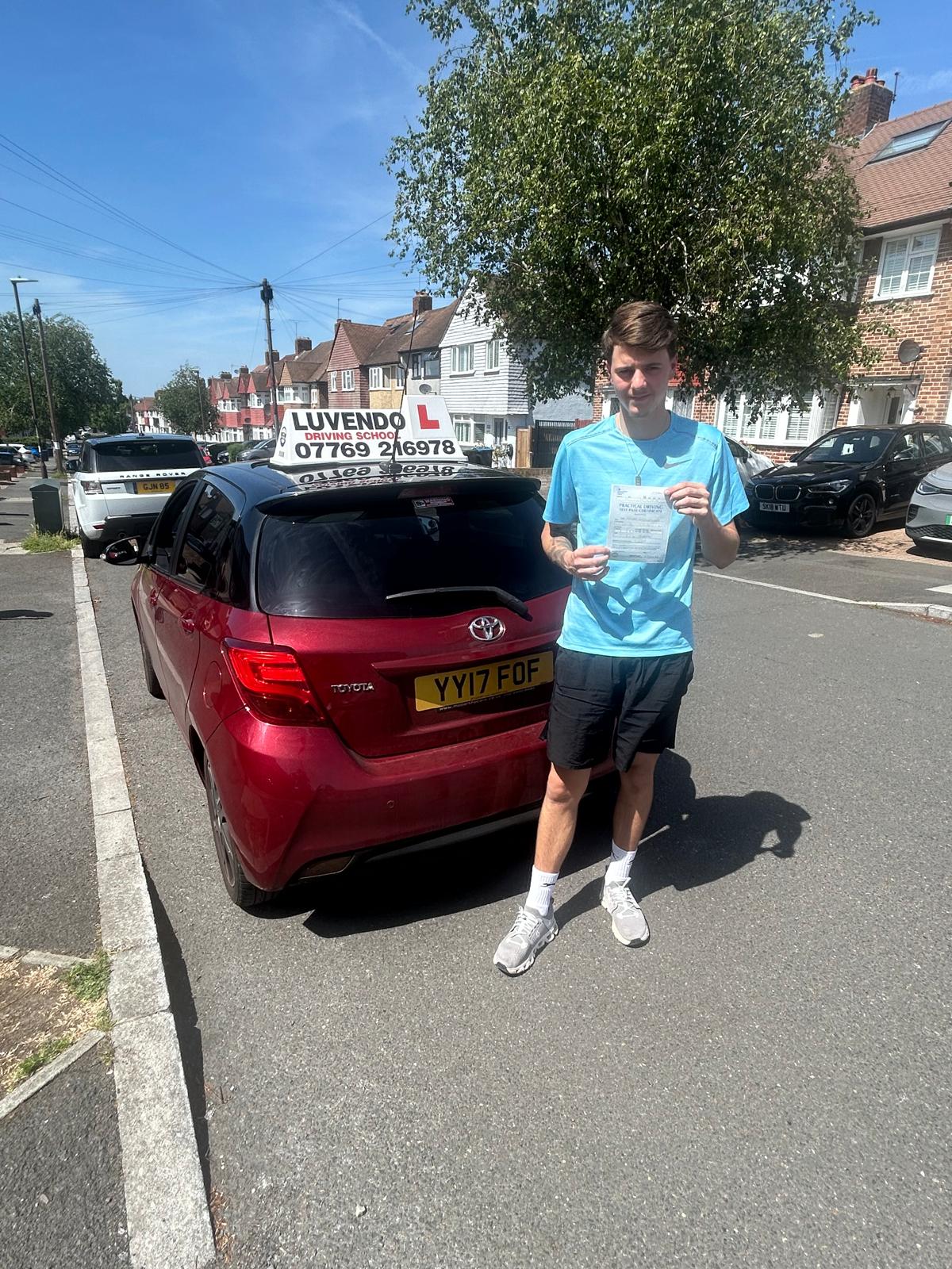 Driving test pass — Luvendo Driving School